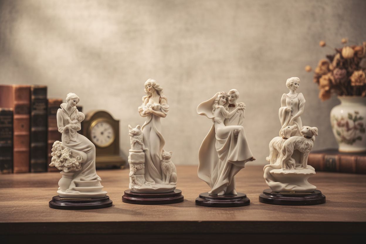 A collection of vintage porcelain figurines