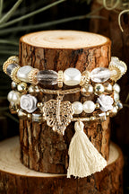 Mariana Beaded Fringed Layered Bracelet