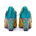 Vintage Handmade Bohemian Graffiti Pumps