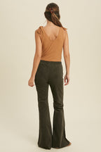 Ribbed Tie Bodysuit