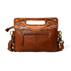 Western Leather Clutch Tooling Purse