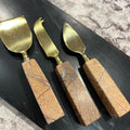 Marble and Travertine Cheese Utensils