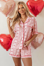 Reese - Bow Heart & Ribbon Short Pajama Set
