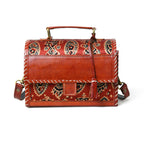 Maroon Mystique Ajrakh Satchel Purse