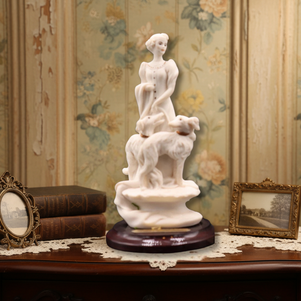 Giuseppe Armani Lady with Two Borzoi Dogs - LADYBIRD LAUGH