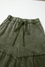 Paisley Leg Patchwork Drawstring Pants