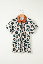 Madelynn Collared Short Sleeve Blouse