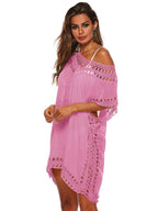Bohemian Crochet Trim Beach Cover Up Dress - Embrace Boho Chic Style
