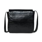 Diva Black Croco Sling Bag