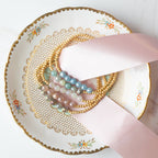 Gilded Gold Beaded Bracelets-Row, Sunstone