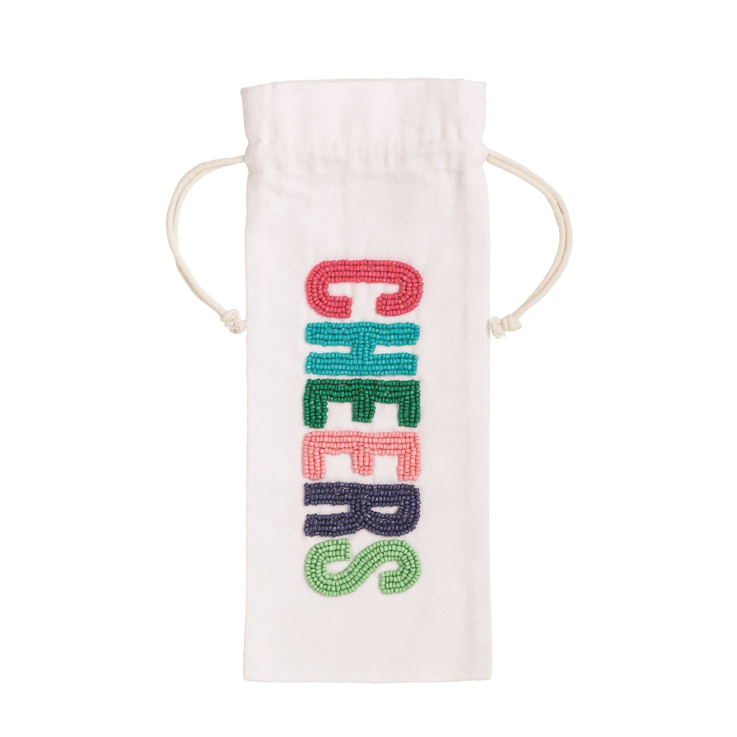Cheers Beaded Birthday Wine Bag