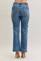 Drew - Mid Rise Slim Straight Rigid Magic Button-Fly Jeans