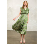 Gwen - Flutter Sleeve Print Tiered Dress