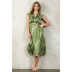 Gwen - Flutter Sleeve Print Tiered Dress