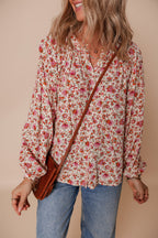 Carter Notched Puff Sleeve Blouse