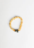 Raw Honey Baltic Amber + Raw Turquoise Jasper || Adult Bracelet