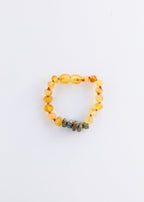 Raw Honey Baltic Amber + Raw Turquoise Jasper || Anklet or Bracelet