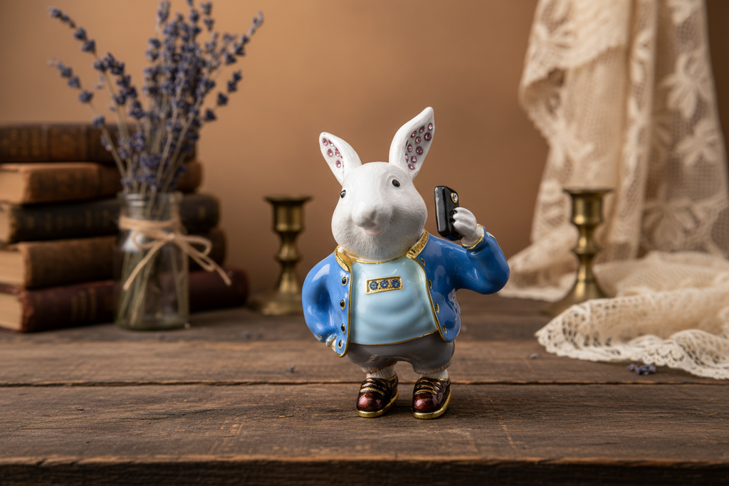 Cell phone Busy Bunny - Keren Kopal - Austrian Crystals
