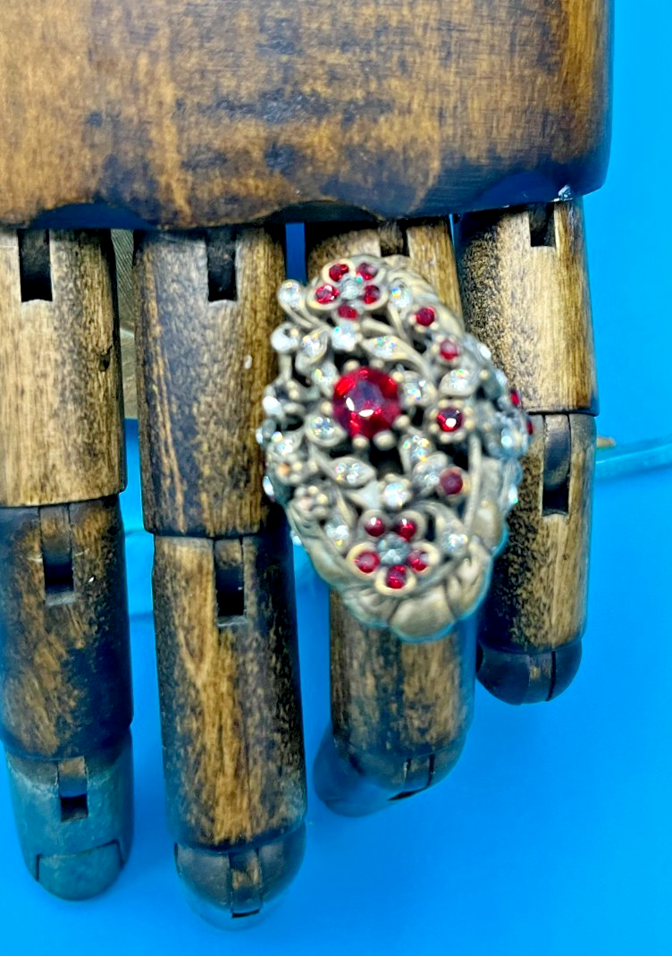 Red Statement Bling Ring - LADYBIRD LAUGH