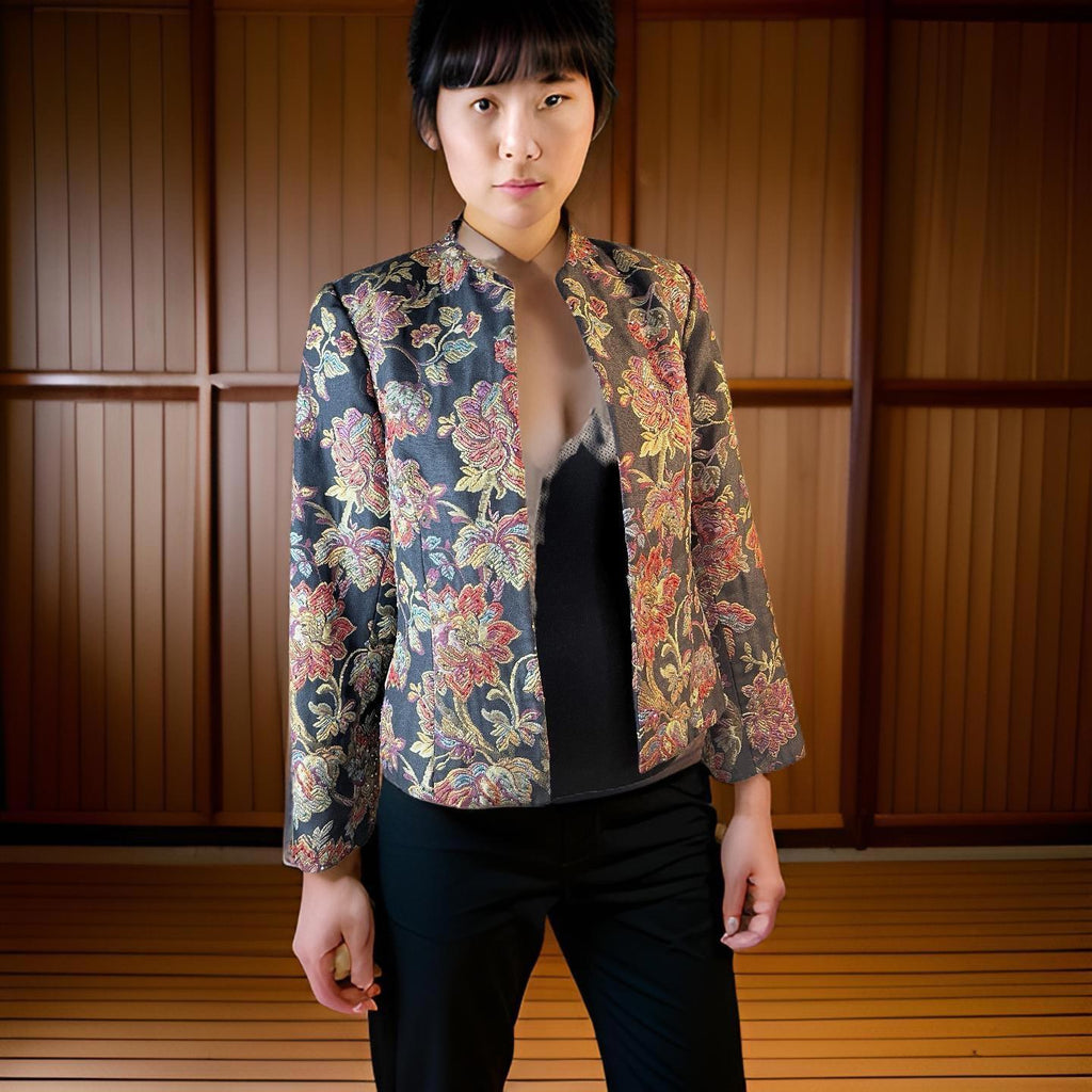 Retro, Artsy, Asian inspired, Embroidered and beaded blazer