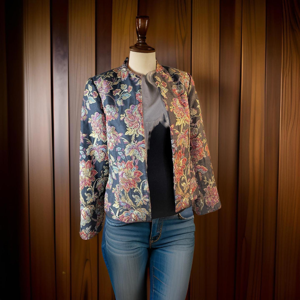 Retro, Artsy, Asian inspired, Embroidered and beaded blazer