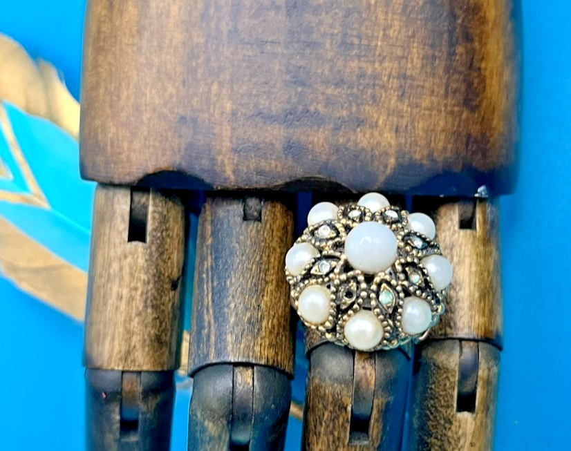 Faux Pearl Statement ring - LADYBIRD LAUGH
