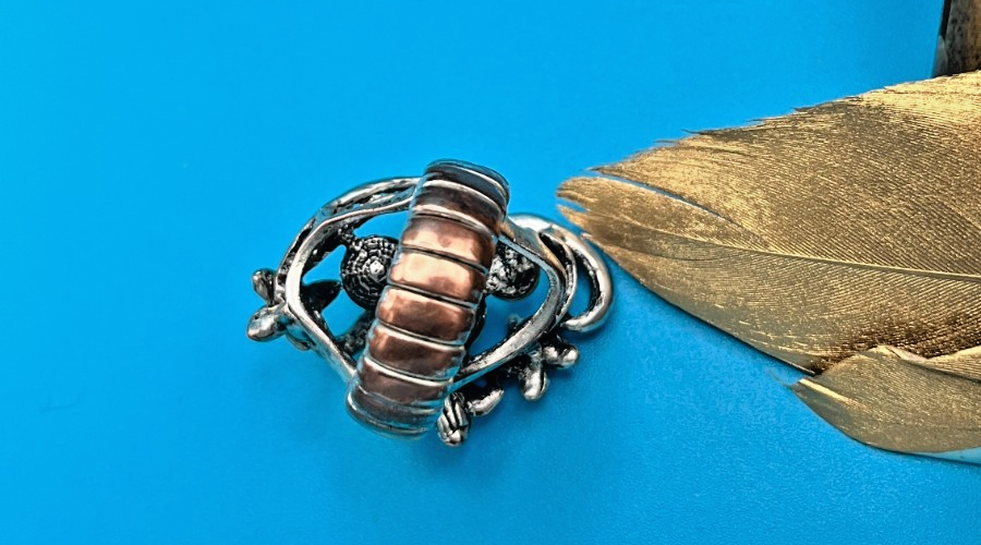 Silver Floral Ring with Pearl and Crystal - LADYBIRD LAUGH