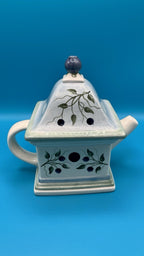 Kathy Hatch - Blueberry Birdhouse Tea Pot - LADYBIRD LAUGH