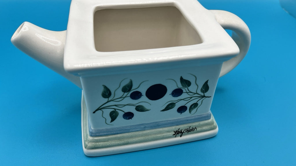 Kathy Hatch - Blueberry Birdhouse Tea Pot - LADYBIRD LAUGH
