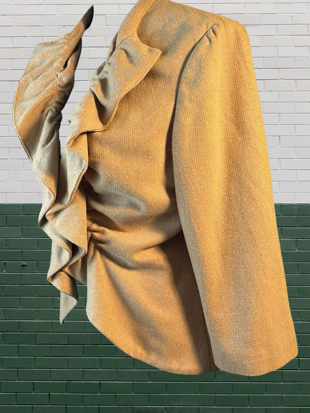 Caramel Brown Wool Tabitha for Anthro Blazer Coat