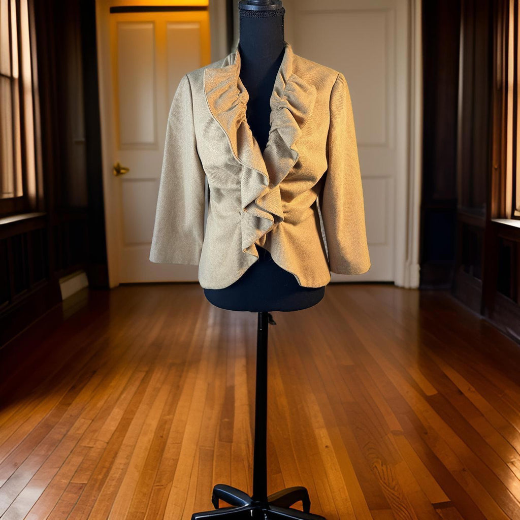 Caramel Brown Wool Tabitha for Anthro Blazer Coat