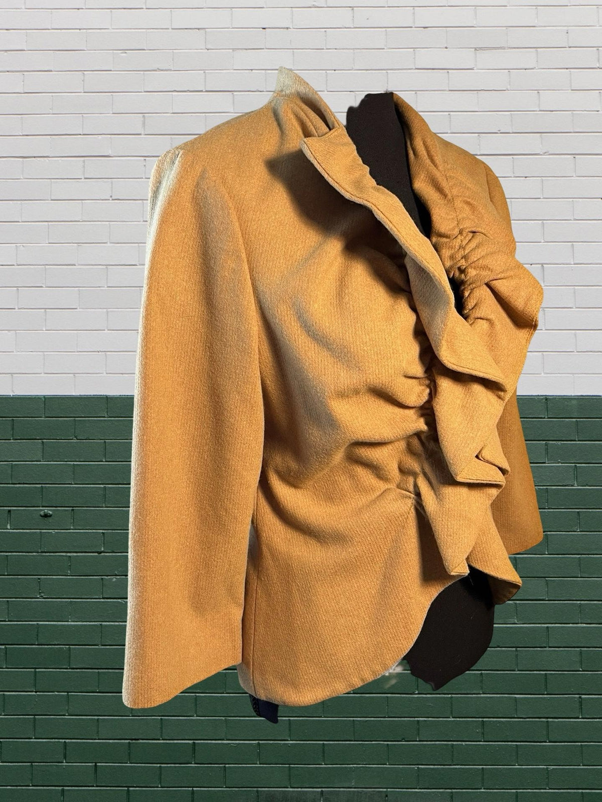Caramel Brown Wool Tabitha for Anthro Blazer Coat