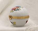 Limoges, France Artoria Round Trinket box with butterflies, moths, flowers - LADYBIRD LAUGH