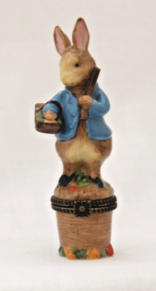 Limited EditionPorcelain Hinged Trinket Box Midwest Cannon FW&CO Peter Rabbit - LADYBIRD LAUGH