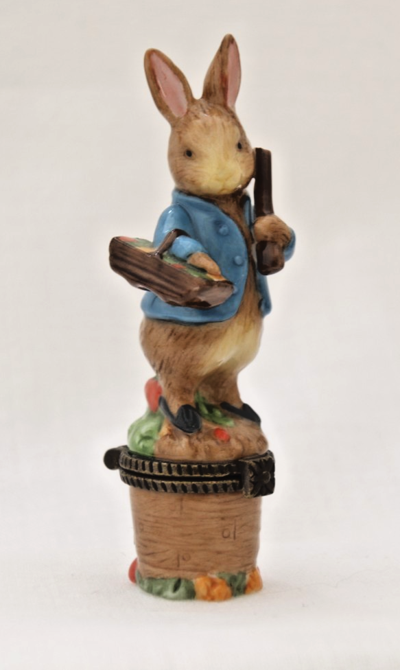 Limited EditionPorcelain Hinged Trinket Box Midwest Cannon FW&CO Peter Rabbit - LADYBIRD LAUGH