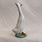 Cheeky white Runner Duck - Herend Hungary Hand Painted - LADYBIRD LAUGH