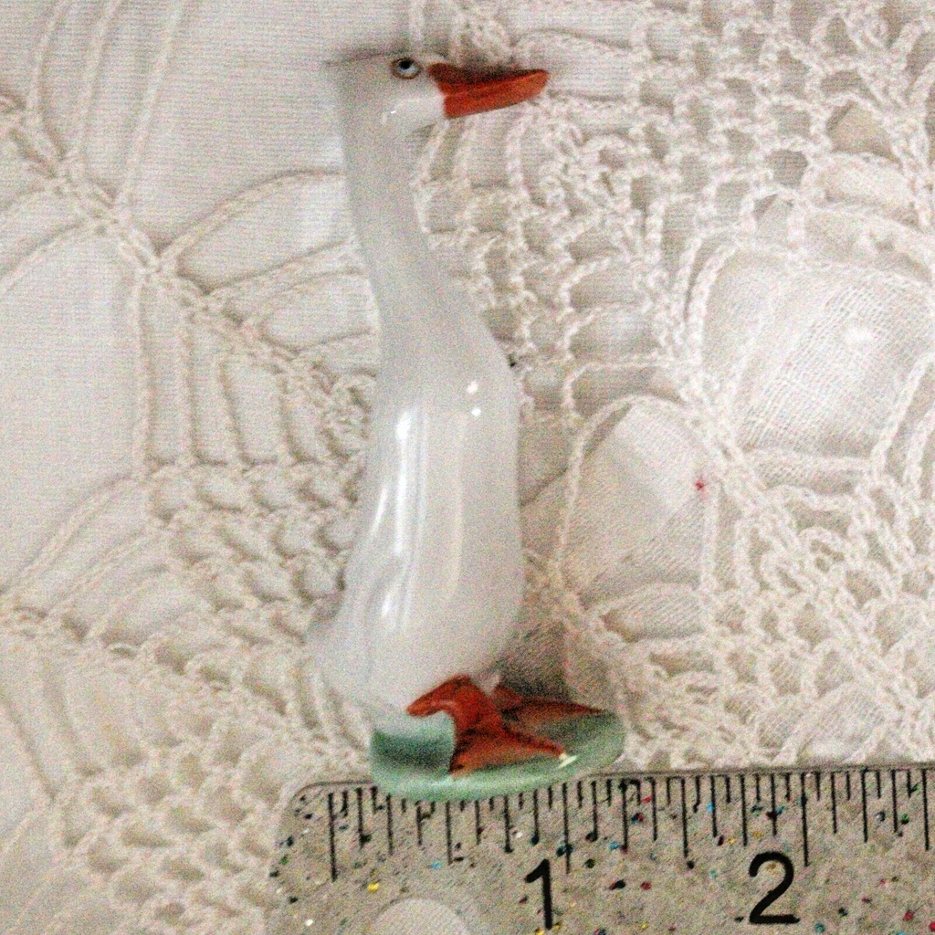 Cheeky white Runner Duck - Herend Hungary Hand Painted - LADYBIRD LAUGH