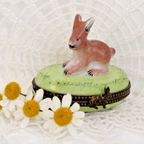 Rabbit on Grass Limoges - LADYBIRD LAUGH