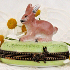 Rabbit on Grass Limoges - LADYBIRD LAUGH