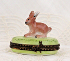Rabbit on Grass Limoges - LADYBIRD LAUGH