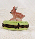 Rabbit on Grass Limoges - LADYBIRD LAUGH