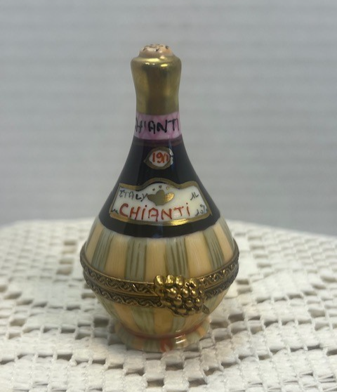 Limoges  "Chianti Liqueur Bottle" - LADYBIRD LAUGH