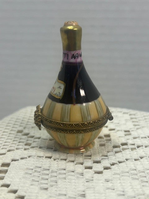 Limoges  "Chianti Liqueur Bottle" - LADYBIRD LAUGH