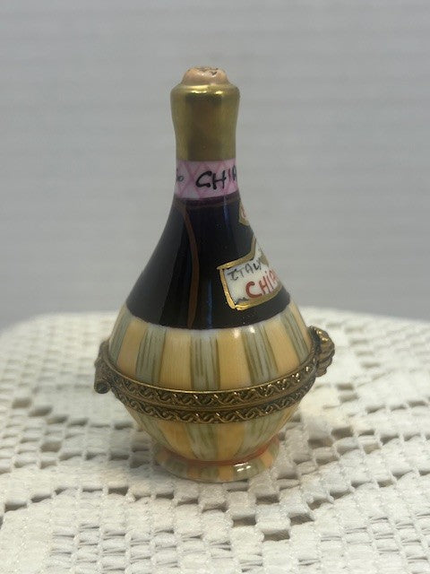 Limoges  "Chianti Liqueur Bottle" - LADYBIRD LAUGH