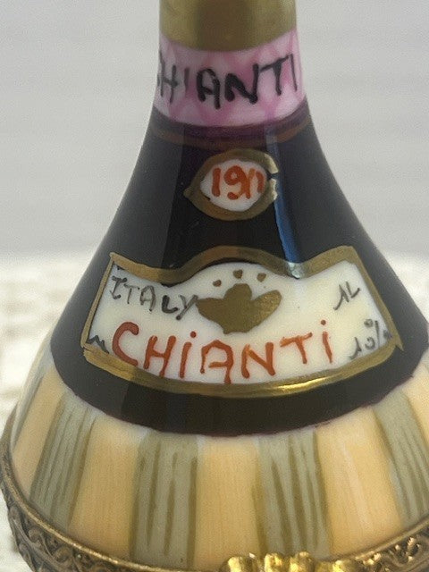 Limoges  "Chianti Liqueur Bottle" - LADYBIRD LAUGH