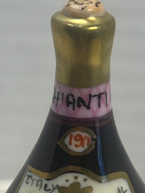 Limoges  "Chianti Liqueur Bottle" - LADYBIRD LAUGH