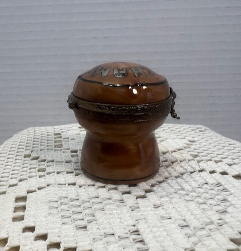 Limoges  " Champagne Cork Liquor Bottle Stopper" Trinket Box - LADYBIRD LAUGH