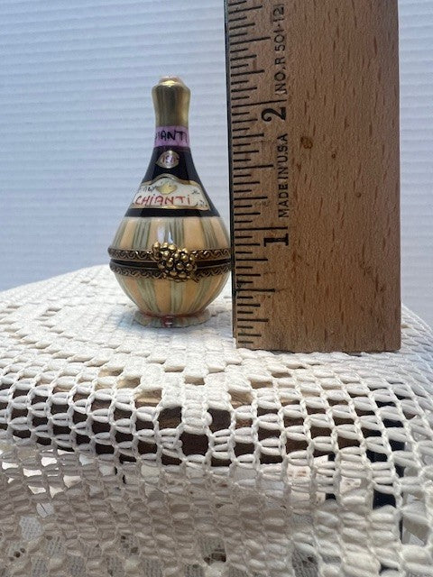 Limoges  "Chianti Liqueur Bottle" - LADYBIRD LAUGH