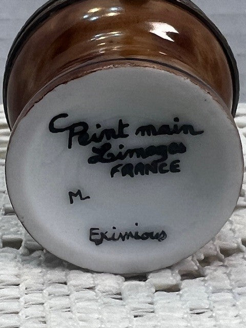 Limoges  " Champagne Cork Liquor Bottle Stopper" Trinket Box - LADYBIRD LAUGH
