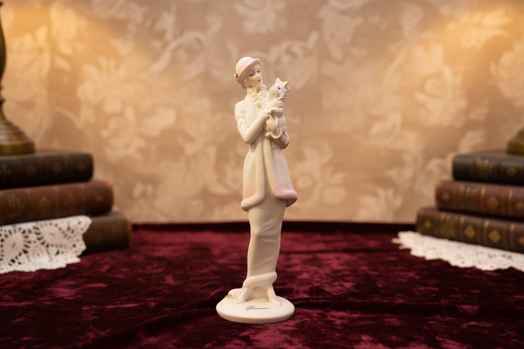 Giuseppe Armani "Lady with Dog" Figurine 0421F | Florence Italy Porcelain Sculpture - LADYBIRD LAUGH